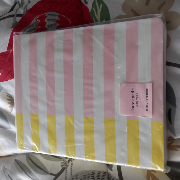 Kate Spade striped spiral notebook NWT sealed
